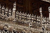 Myanmar - Mandalay, Shwenandaw Kyaung (the Golden Palace) a wonderful example of the Burmese unique teak architecture and wood-carving art. 